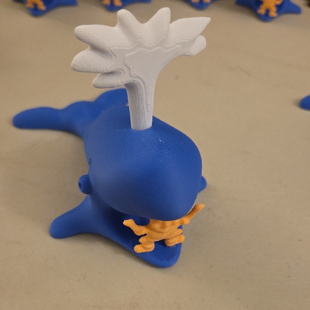 Large 3-D Printed Jonah And The Whale 5.5" X 4.25"